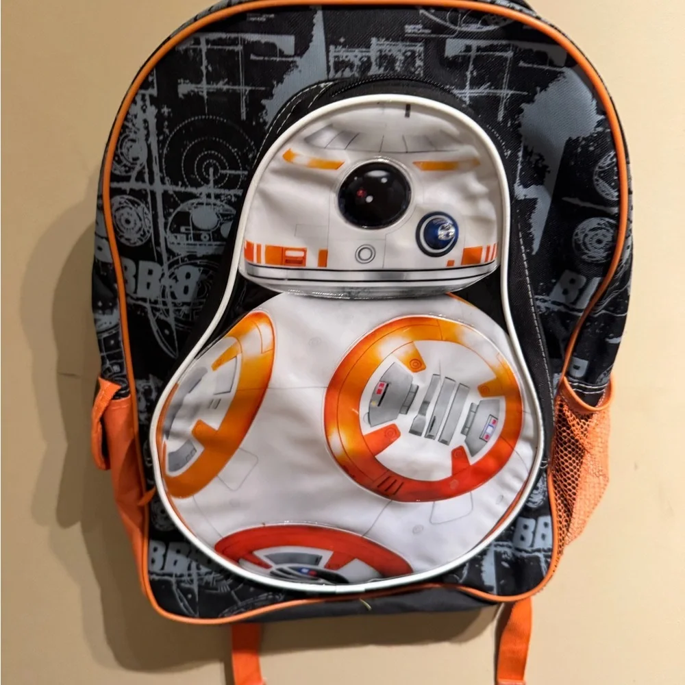 Disney Star Wars BB-8 Astromech Droid Kids' Backpack Orange Black School Bag